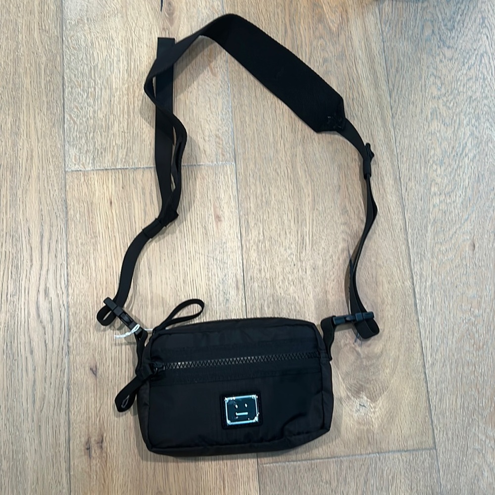 ACNE akila plaque face cross body bag